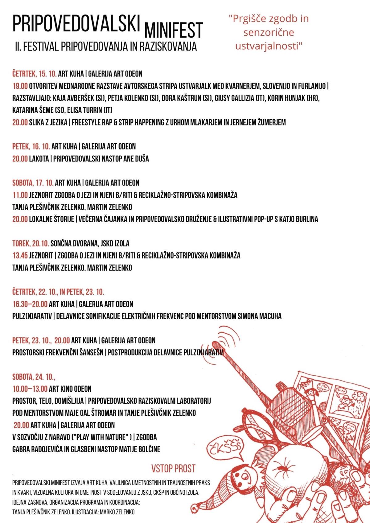 Pripovedovalski minifest - program